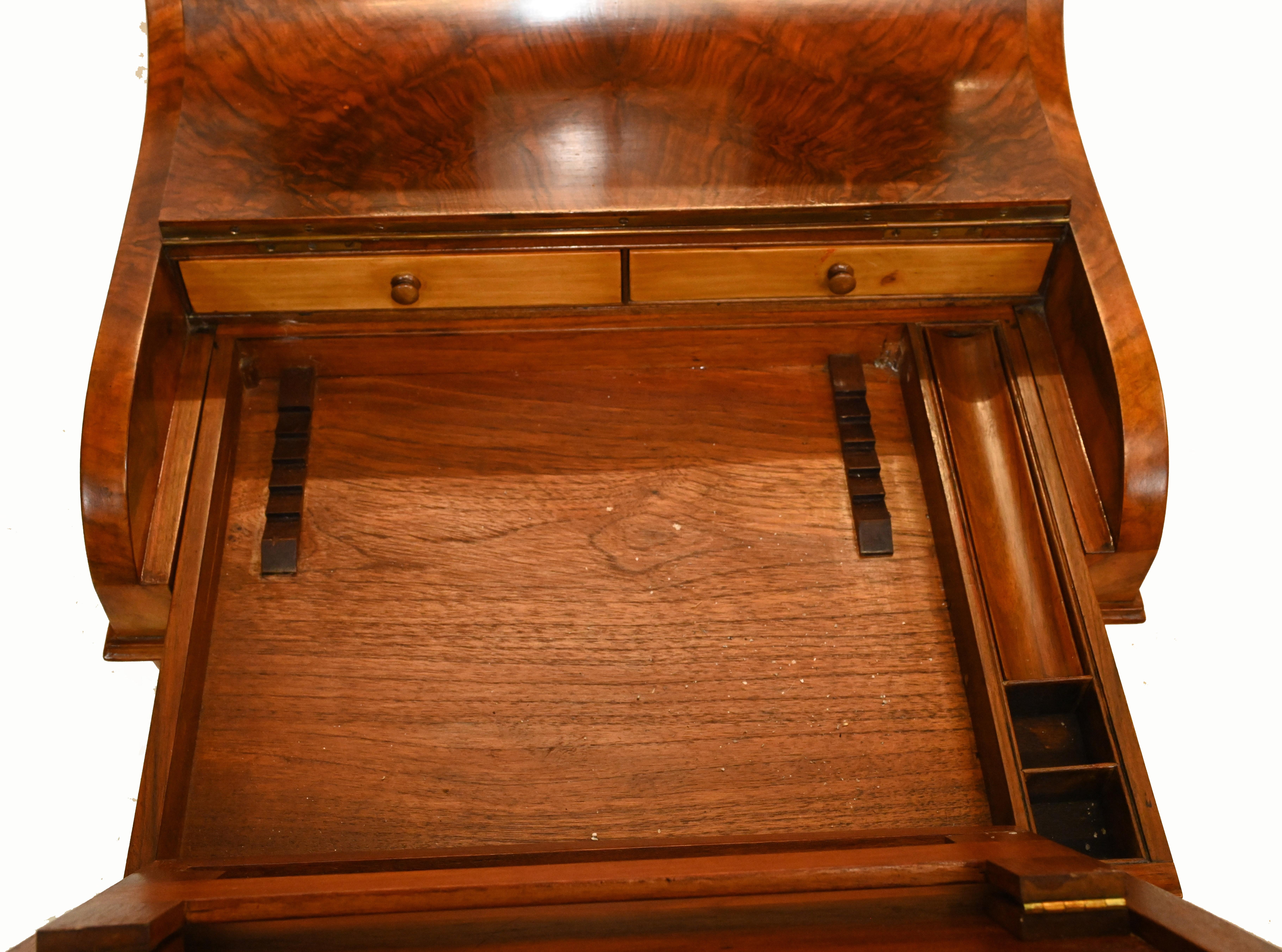Victorian Davenport Desk Piano Top Pop Up Mechanism, 1860 5