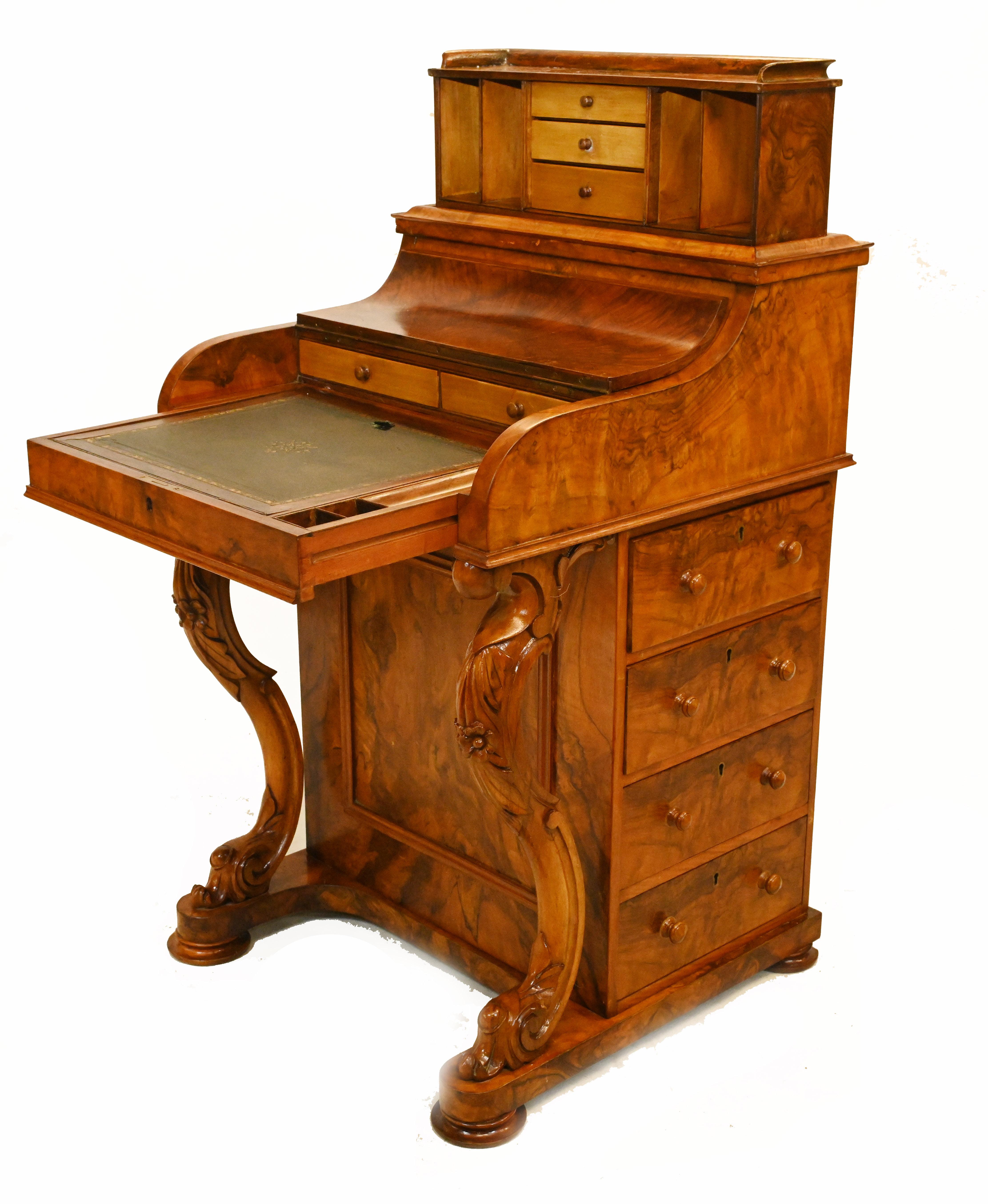 Other Victorian Davenport Desk Piano Top Pop Up Mechanism, 1860