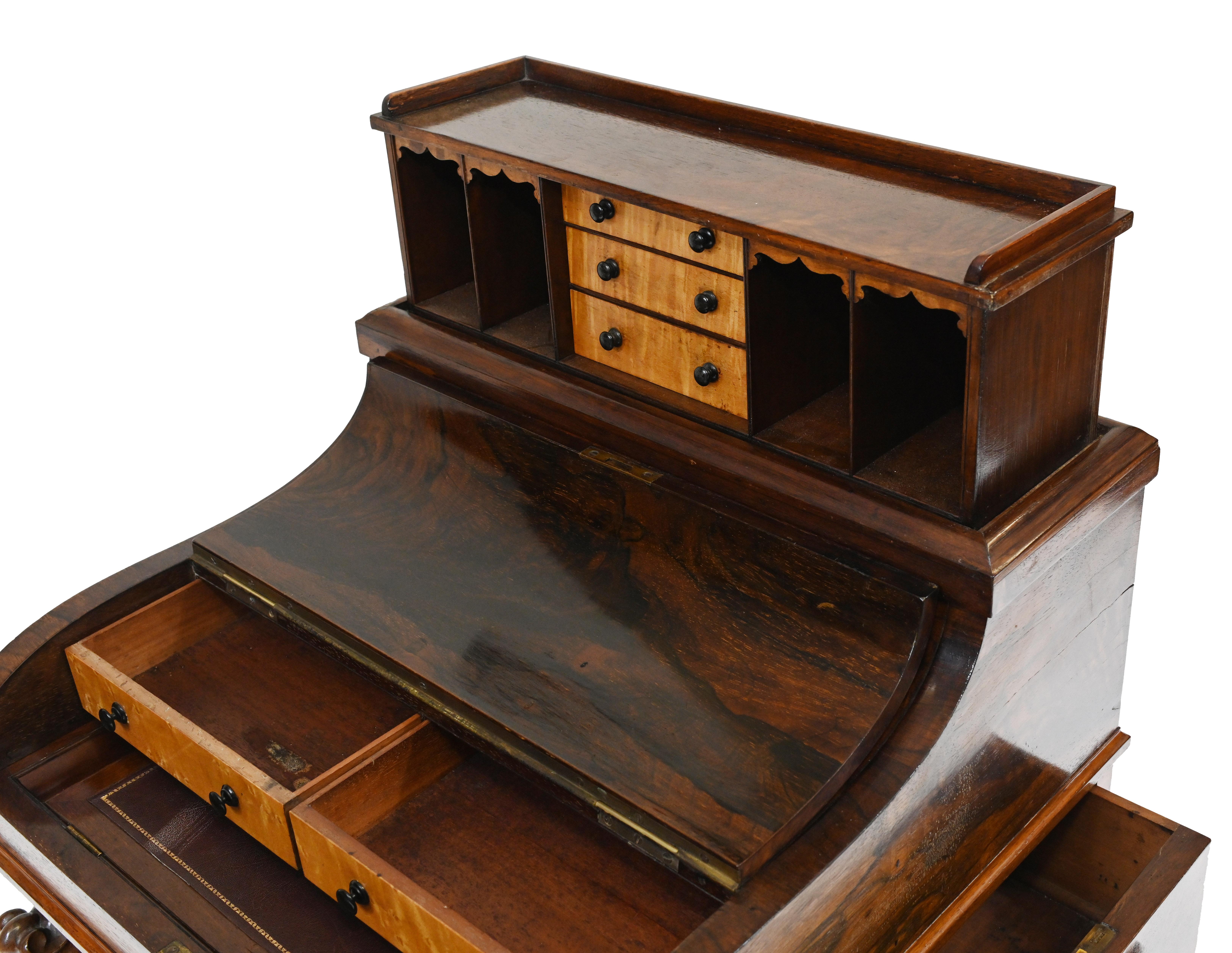 Victorian Davenport Desk Pop Up Mechanism 1860 2