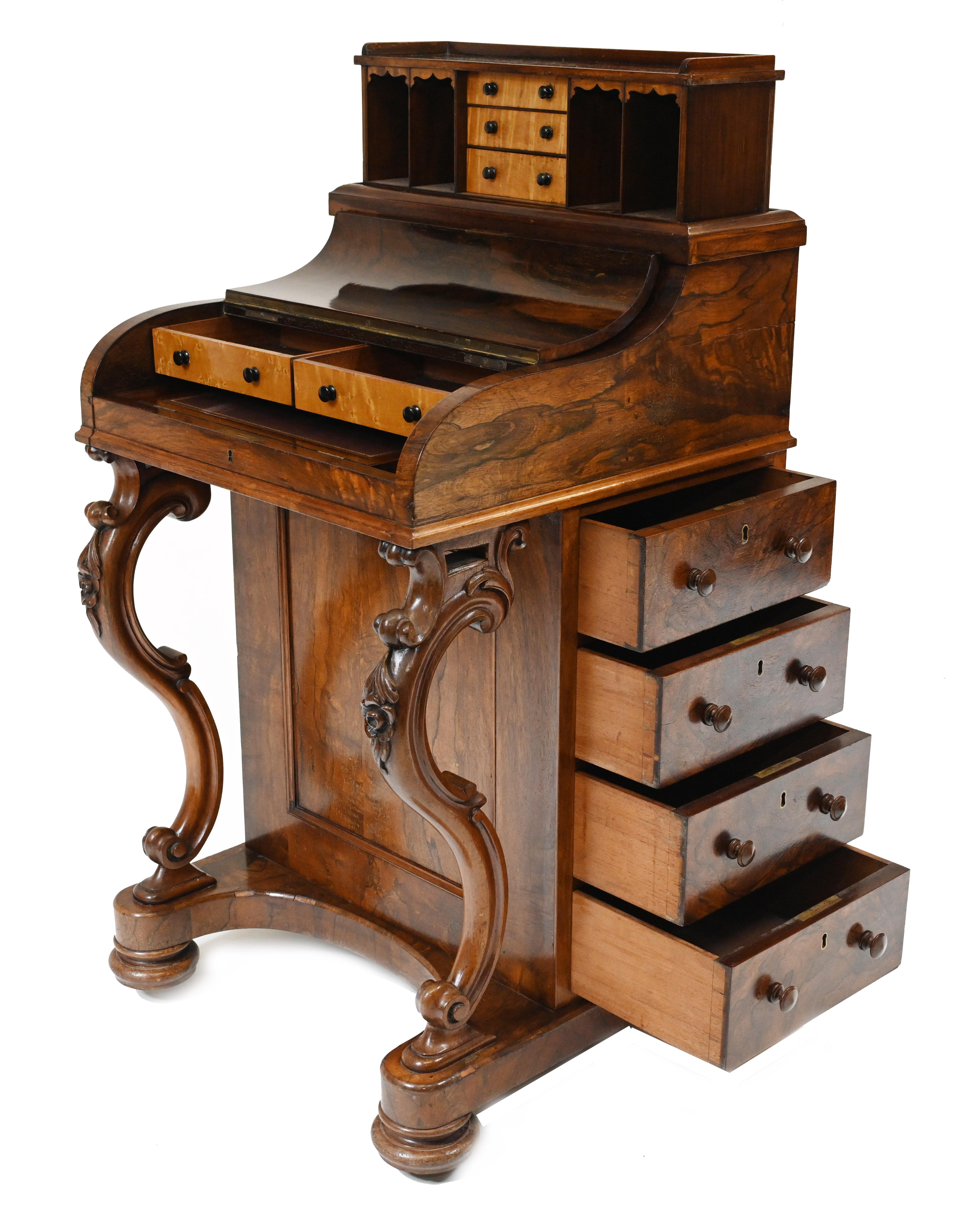 Victorian Davenport Desk Pop Up Mechanism 1860 1