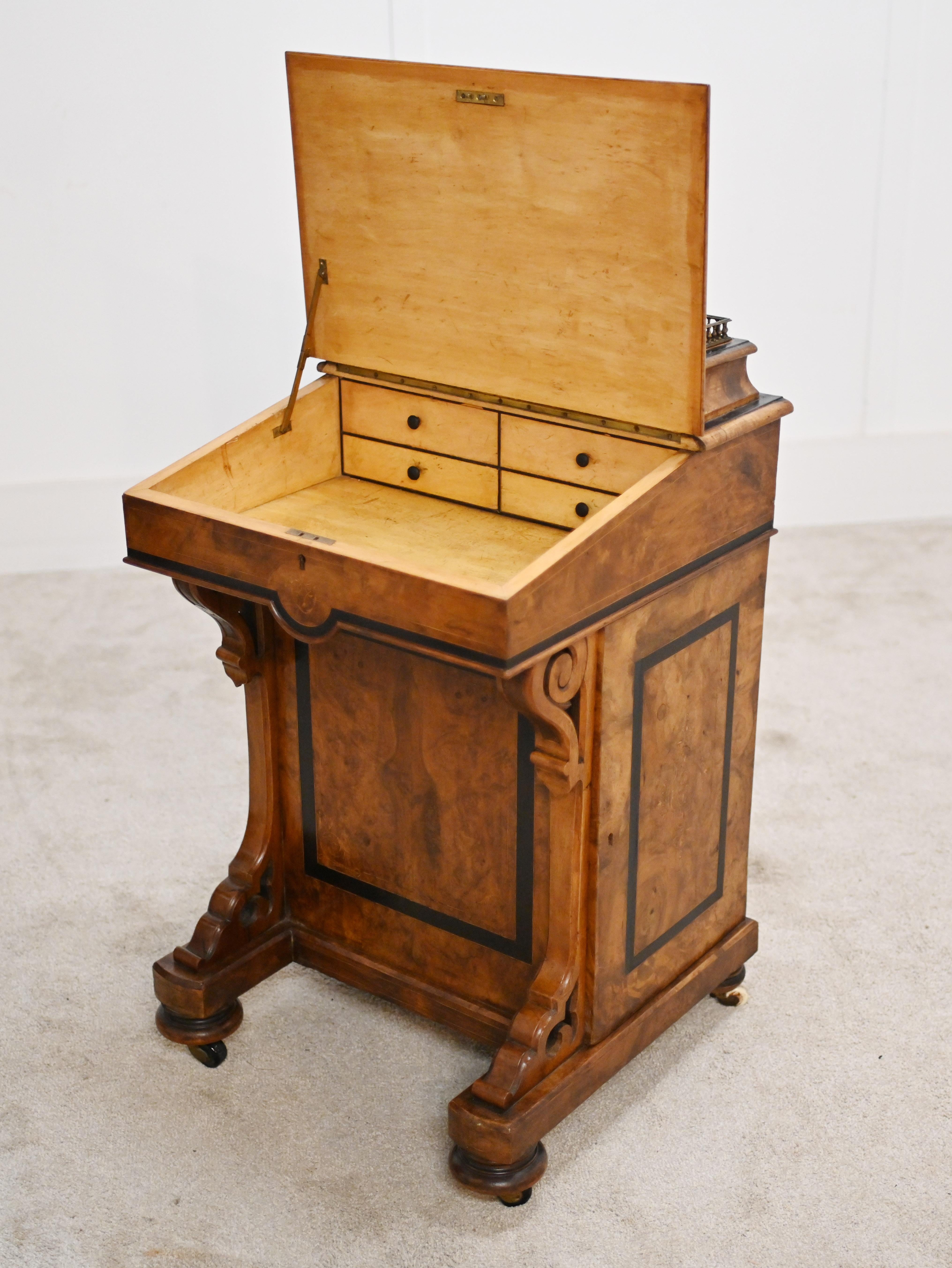 Victorian Davenport Desk Walnut 1880 6