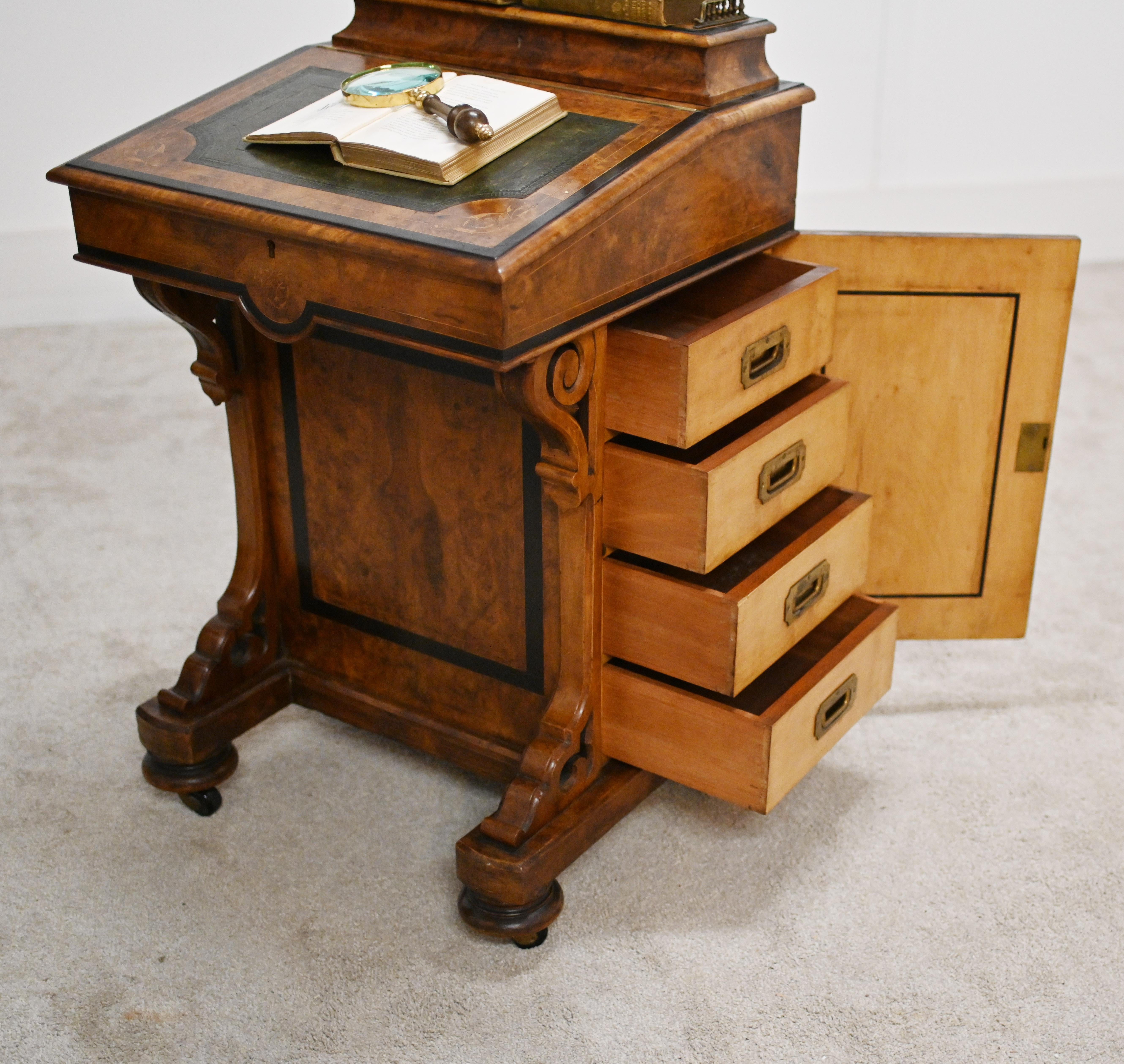 Victorian Davenport Desk Walnut 1880 1