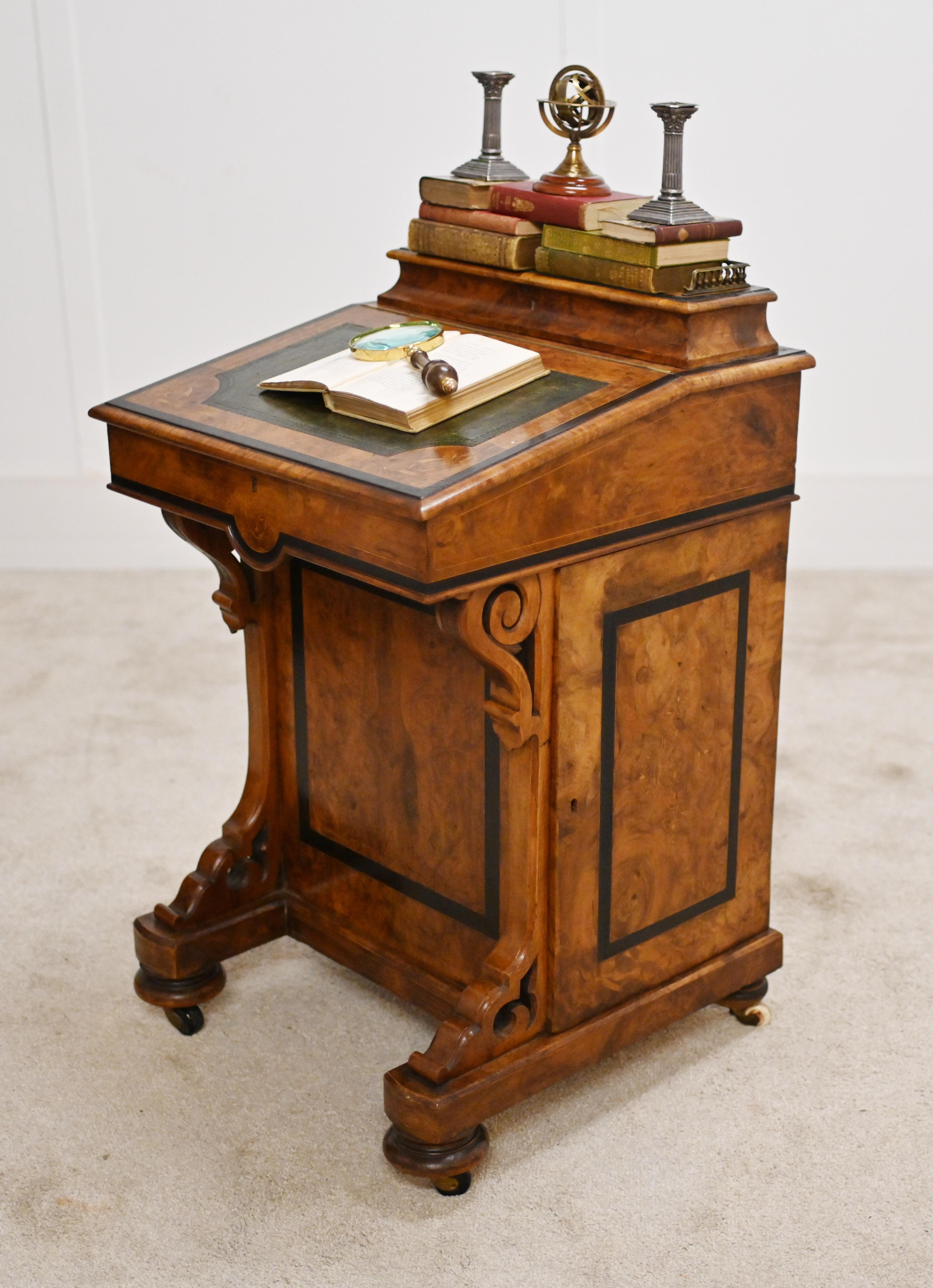 Victorian Davenport Desk Walnut 1880 3