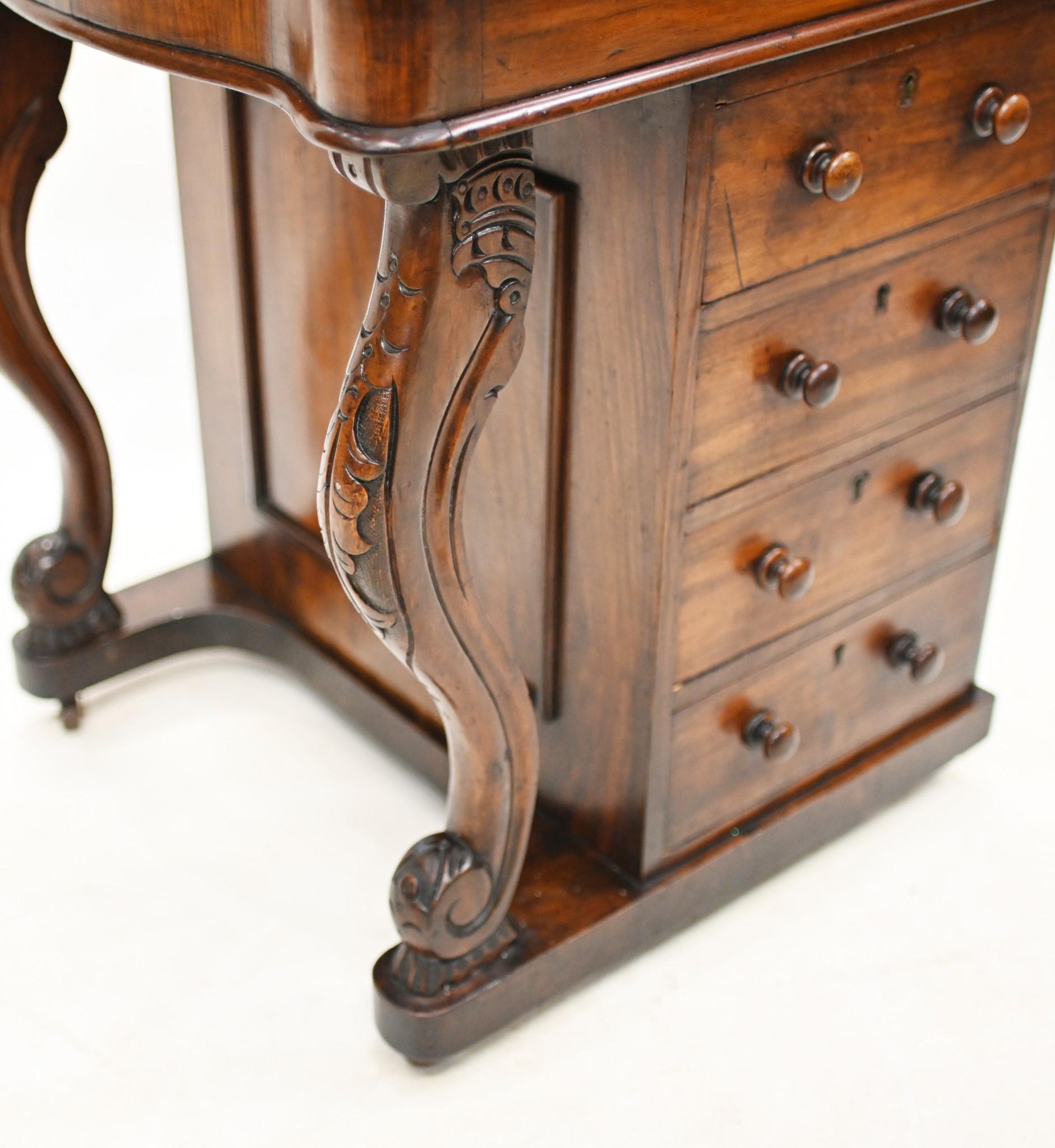 Victorian Davenport Desk Walnut 1890 For Sale 1