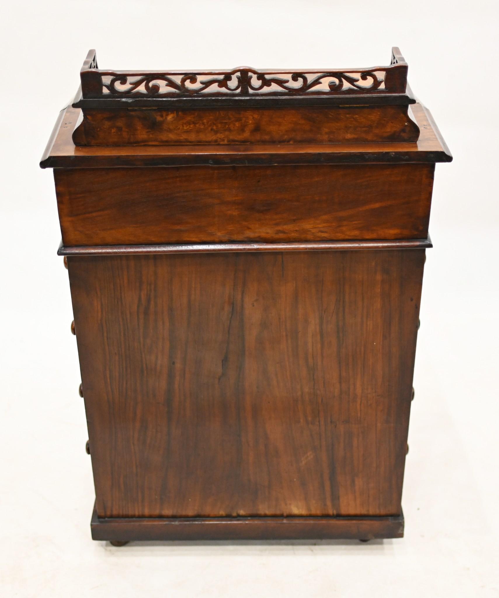 Victorian Davenport Desk Walnut 1890 For Sale 3