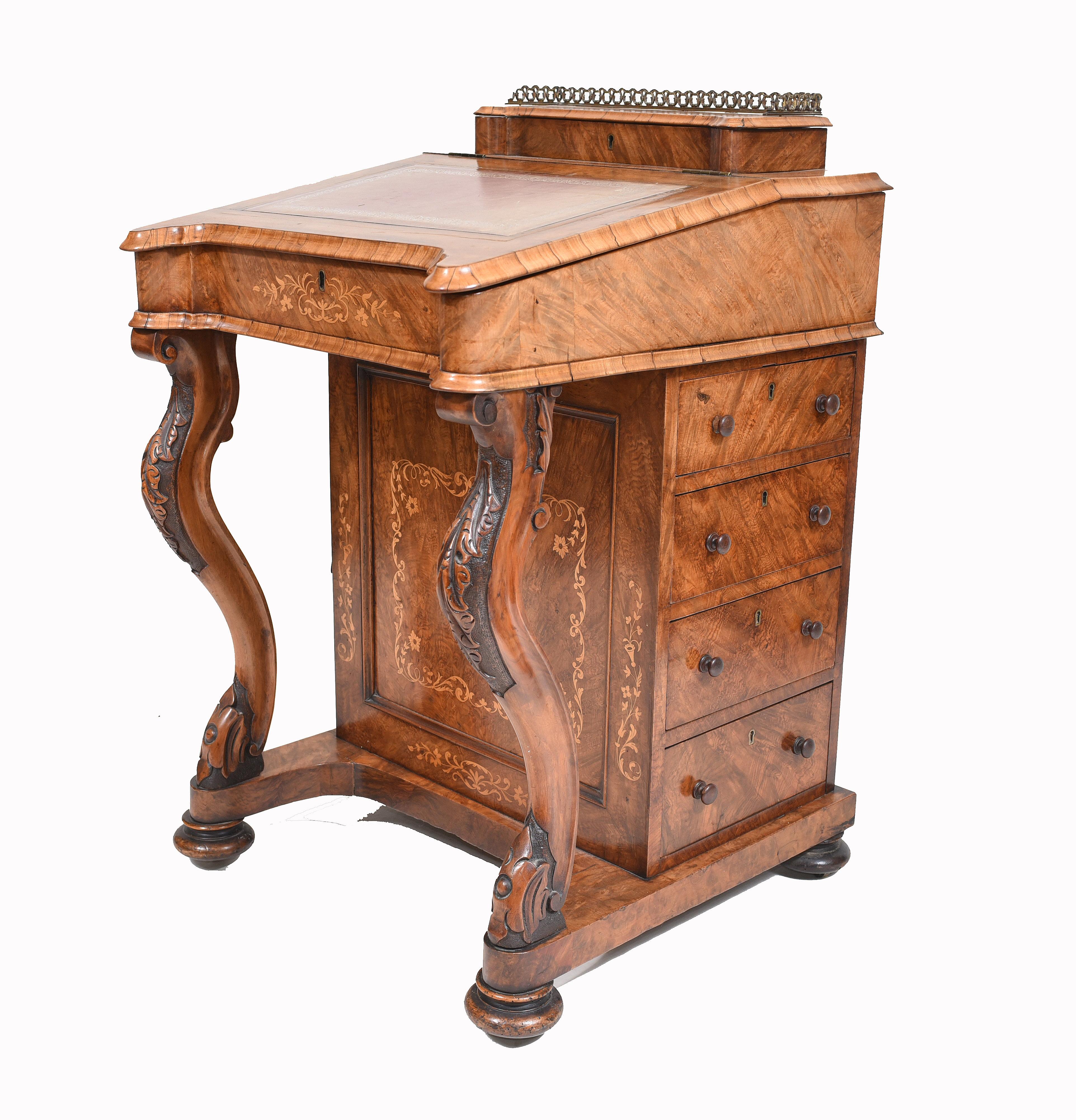 victorian walnut davenport desk