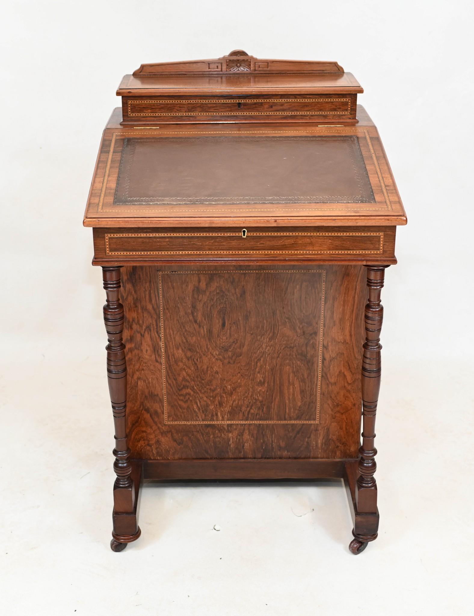 Victorian Davenport Mahogany Desk 1880 8