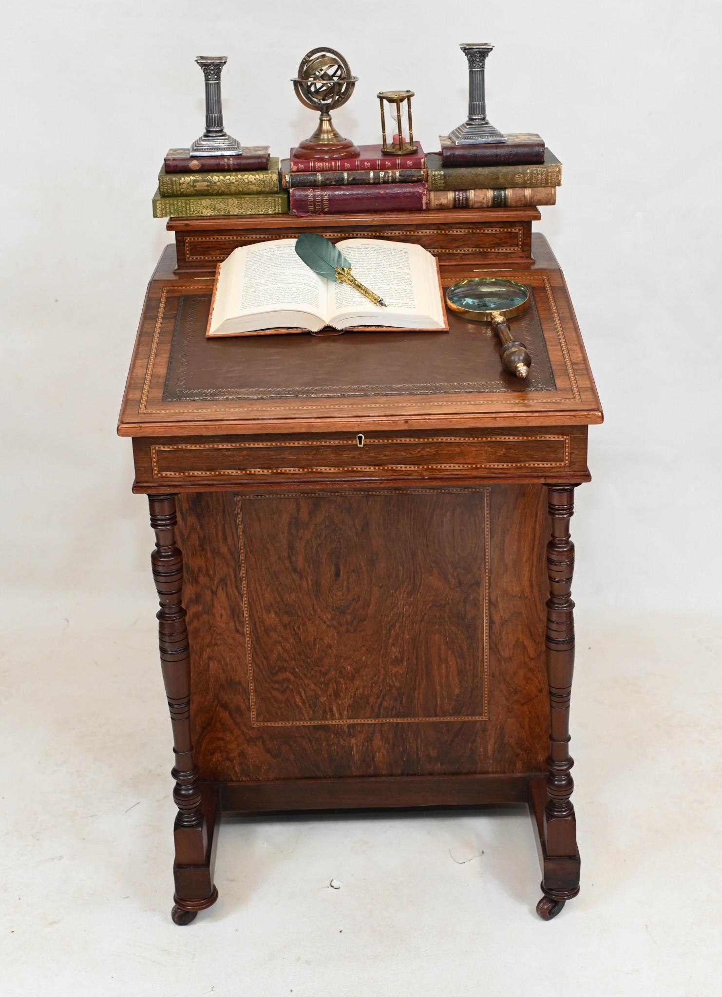 Victorian Davenport Mahogany Desk 1880 9