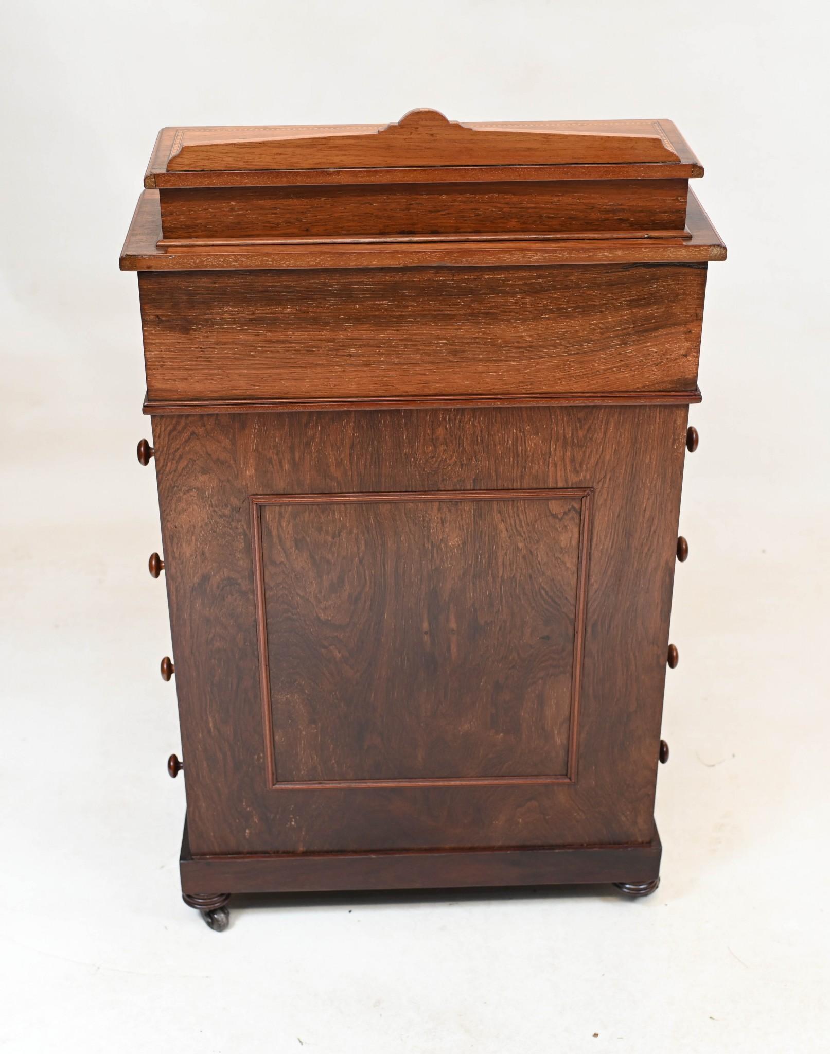 Victorian Davenport Mahogany Desk 1880 In Good Condition In Potters Bar, GB