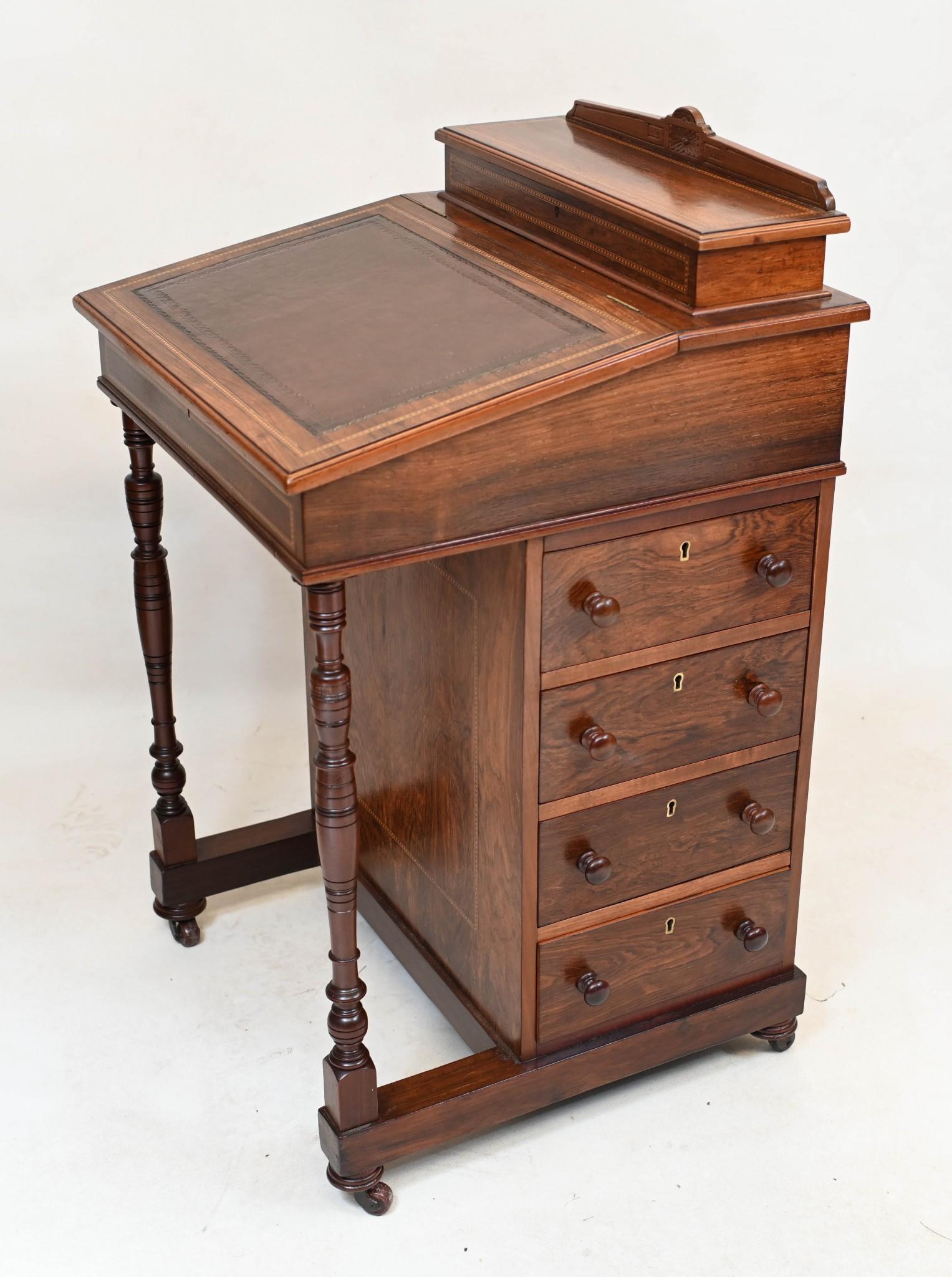 Victorian Davenport Mahogany Desk 1880 2