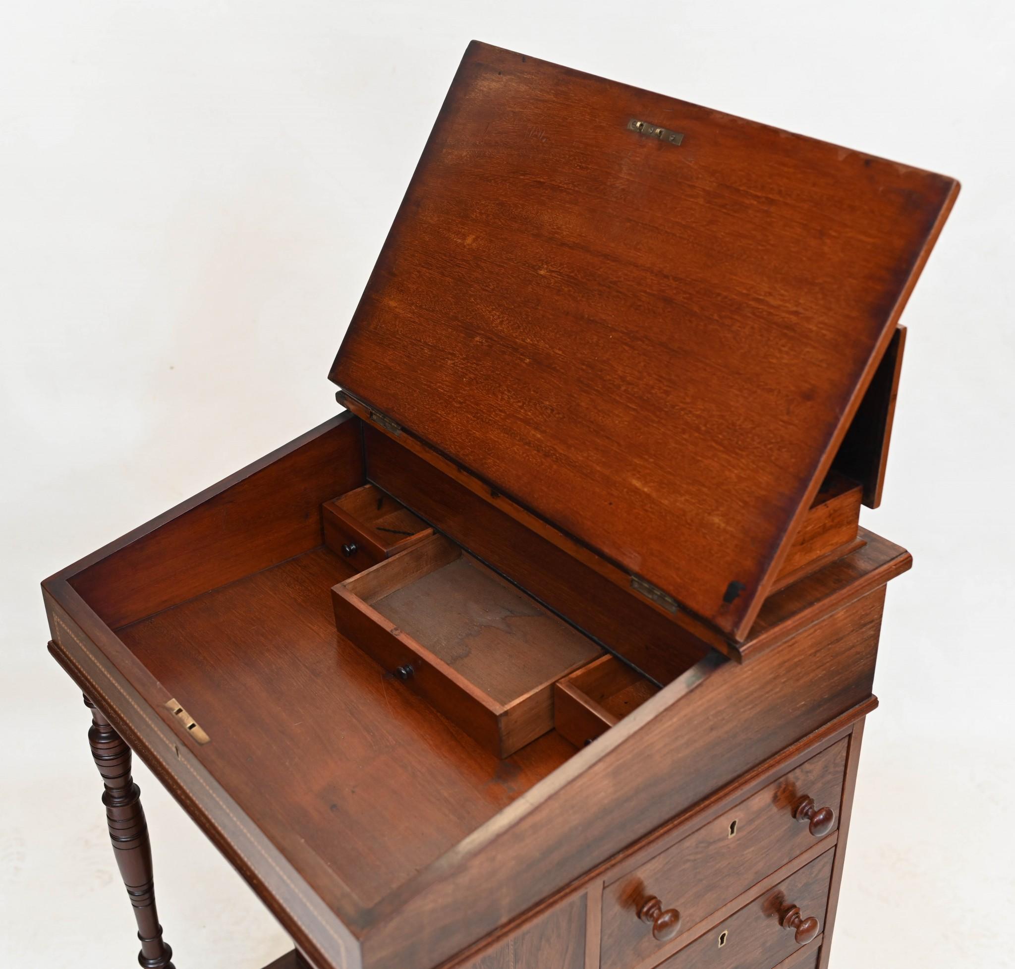 Victorian Davenport Mahogany Desk 1880 5