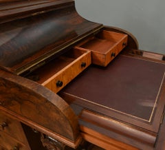 Victorian Davenport Walnut Desk Period Antique 1860