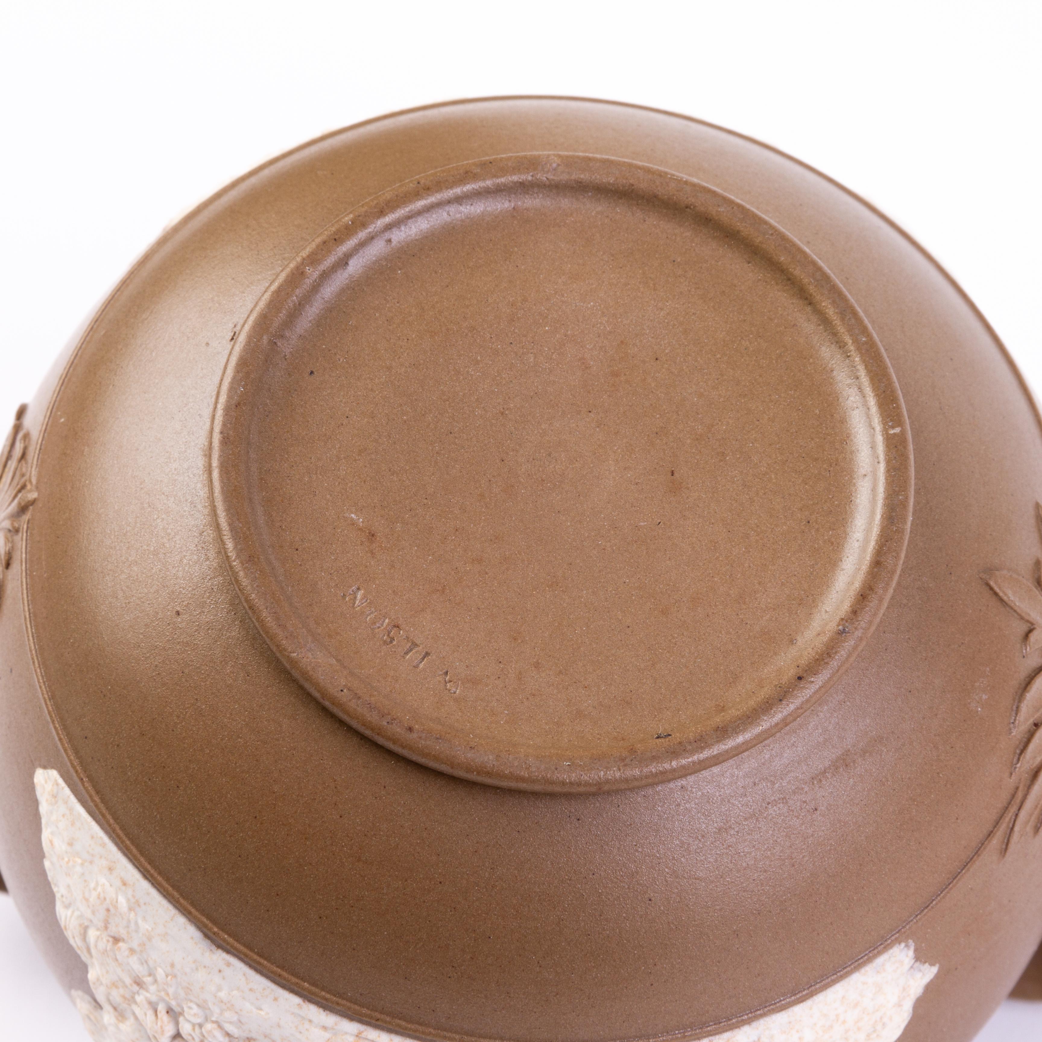 Victorian David Wilson Jasperware Putti Cameo Teapot 19th Century  2