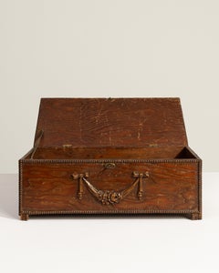 Viktorianische Zierdose, warmbraunes Holz, Vereinigtes Königreich, 1900–1909