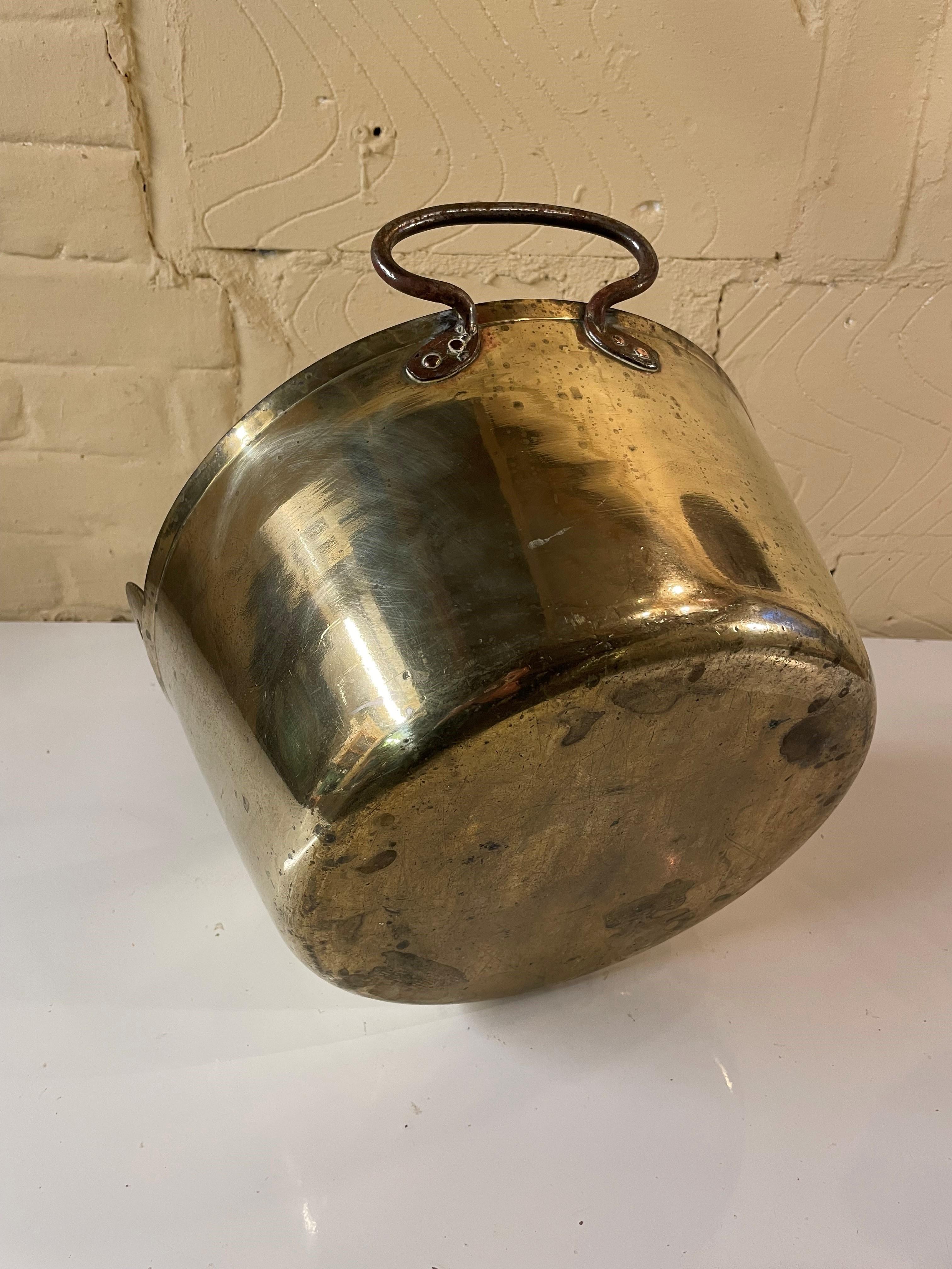 antique brass jam pan