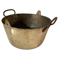 Used Victorian Decorative Brass Jam Pan, English, Jardiniere