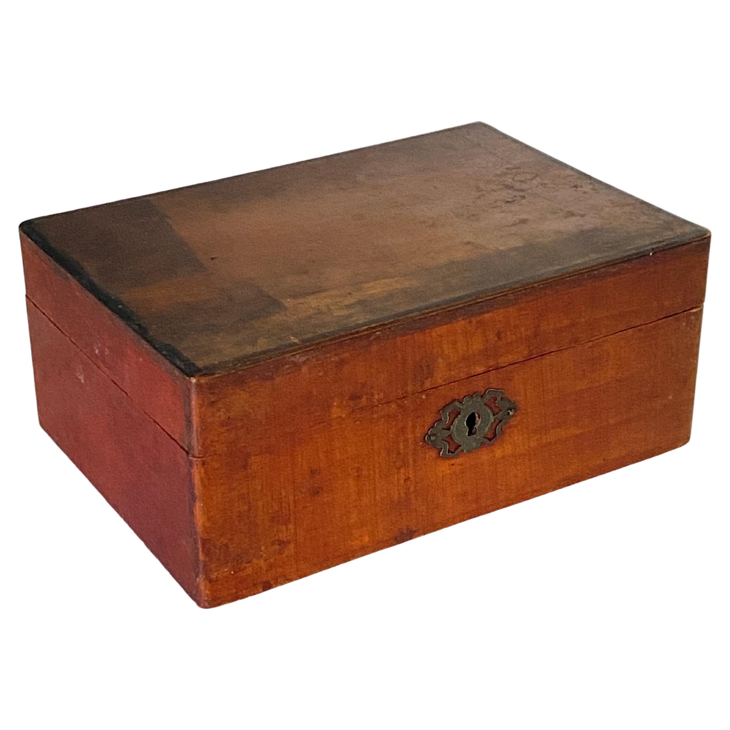 Boîte décorative ou à bijoux victorienne, en bois, Angleterre, 19ème siècle