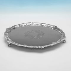 Victorian Silver Presentation Salver by Mappin Brothers, London 1889