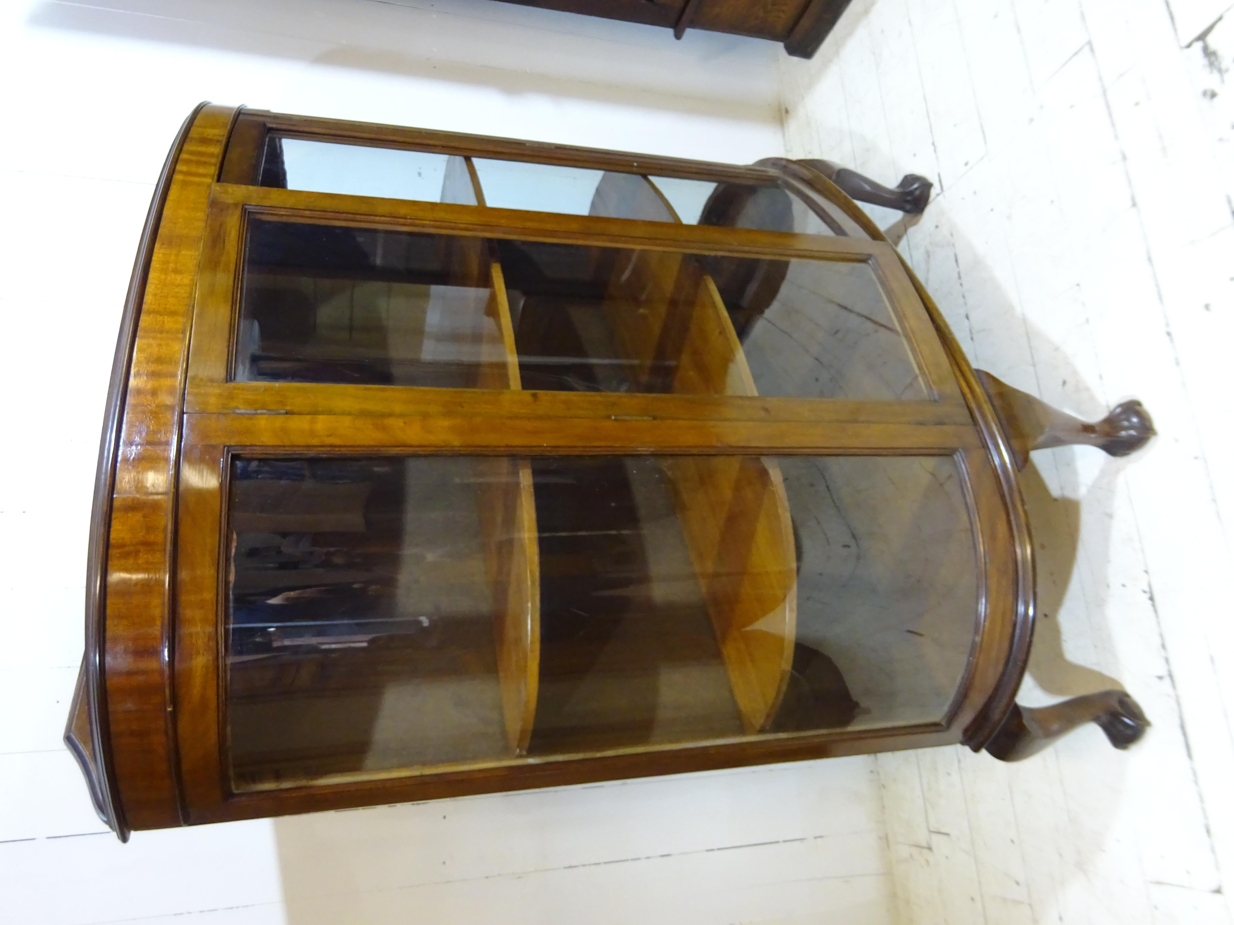 Victorian Demi Lune Display Cabinet 4