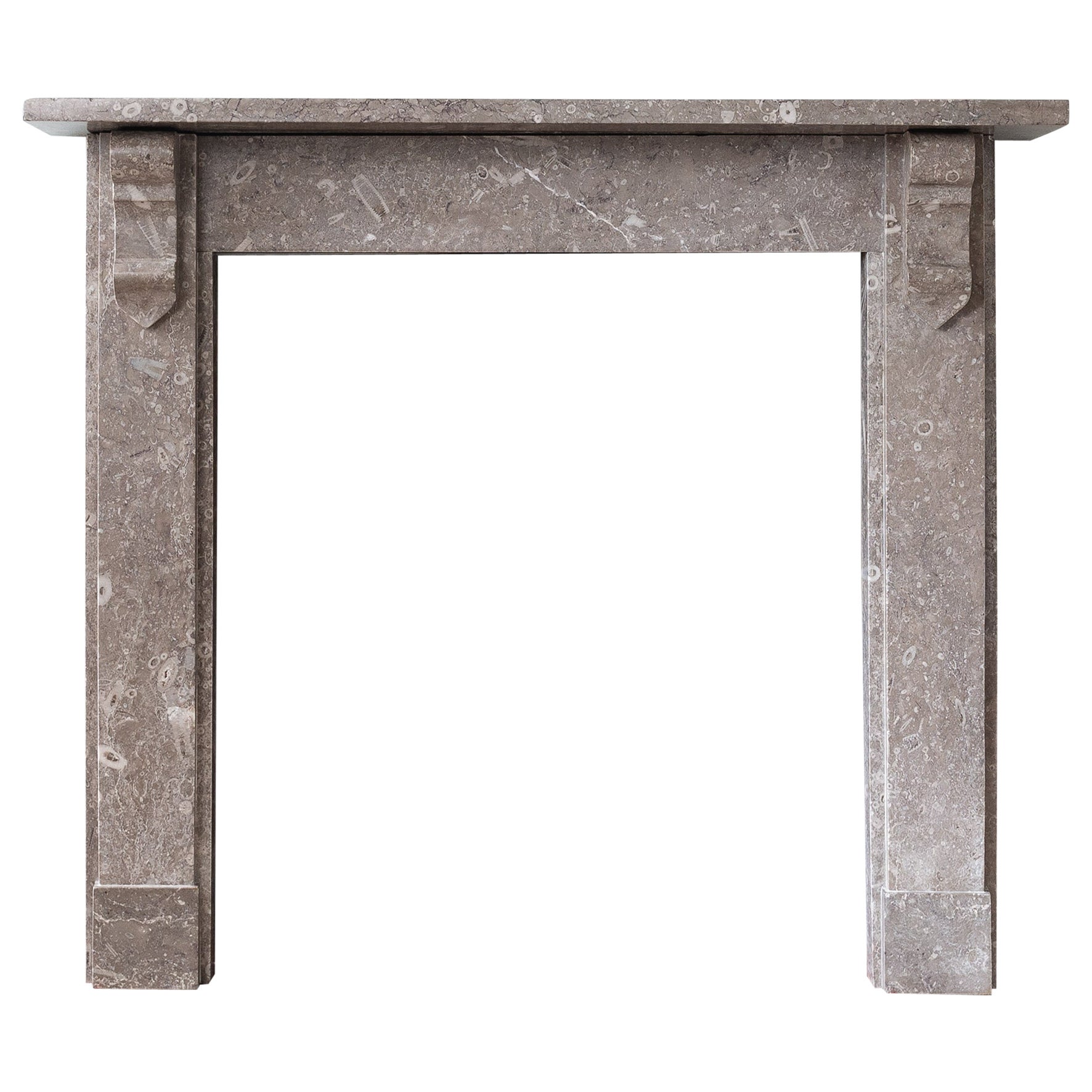 Victorian Derbyshire Fossil Limestone Fireplace