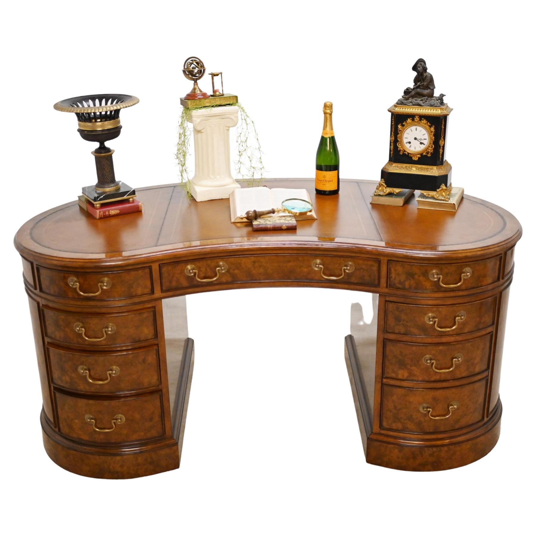 Victorian Desk Kidney Form Writing Table For Sale