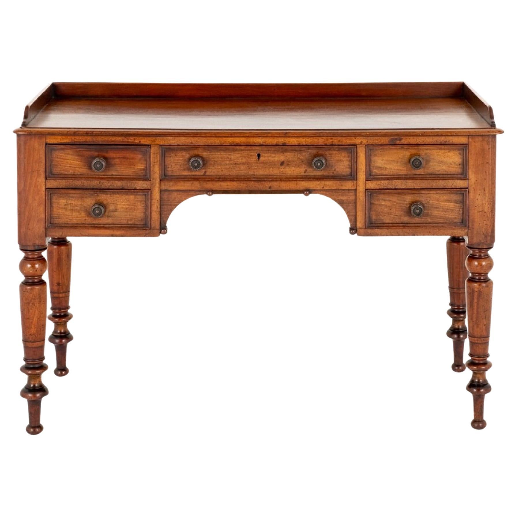 Antique Oak Desk, Writing Table, Victorian Desk, Tiger Oak, Scotland