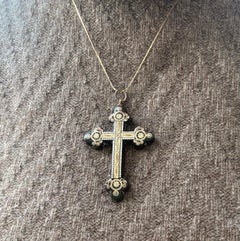 Victorian Detailed Pique Cross c. 1870