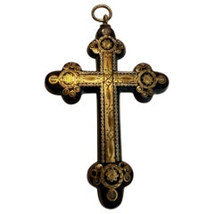 Victorian Detailed Pique Cross c. 1870