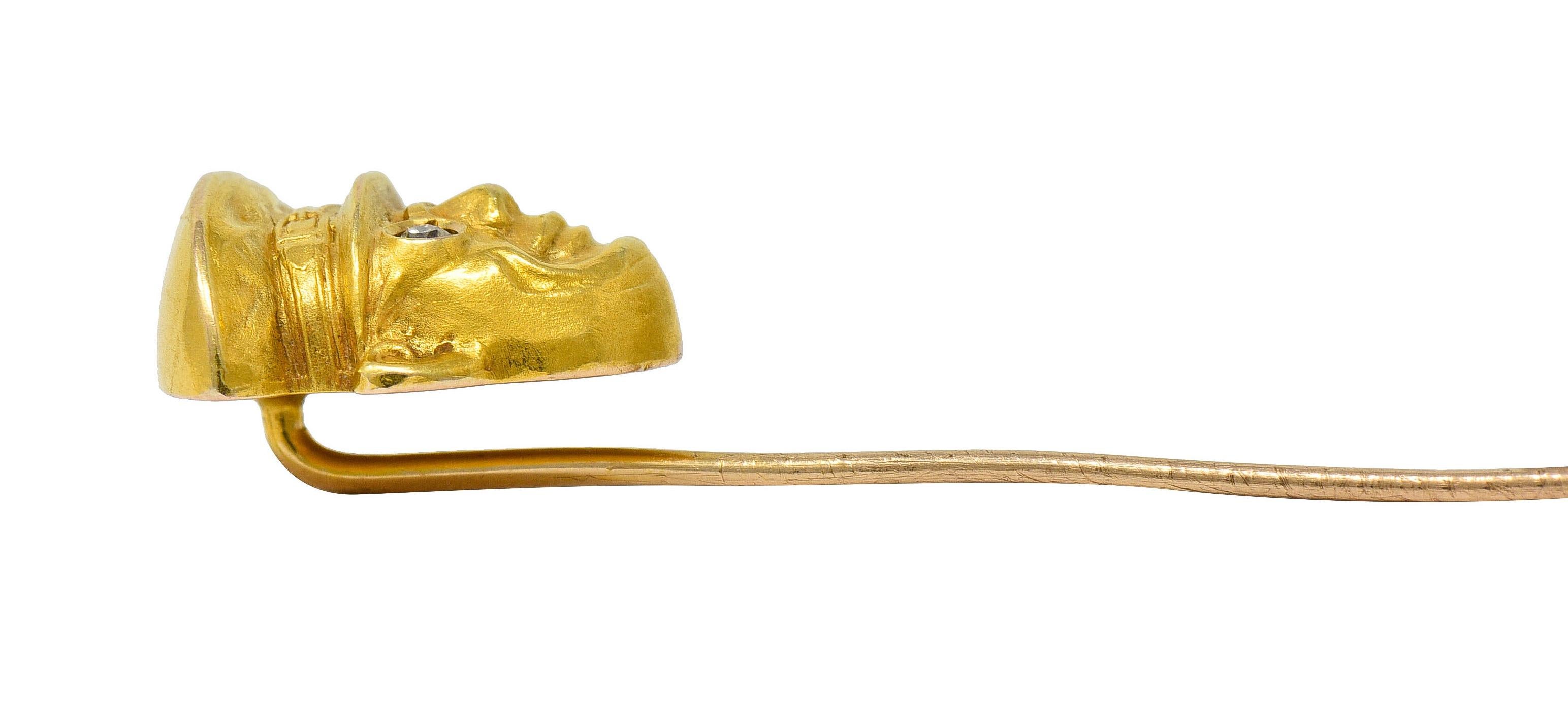 Victorian Diamond 14 Karat Gold Chauffer Stickpin 2