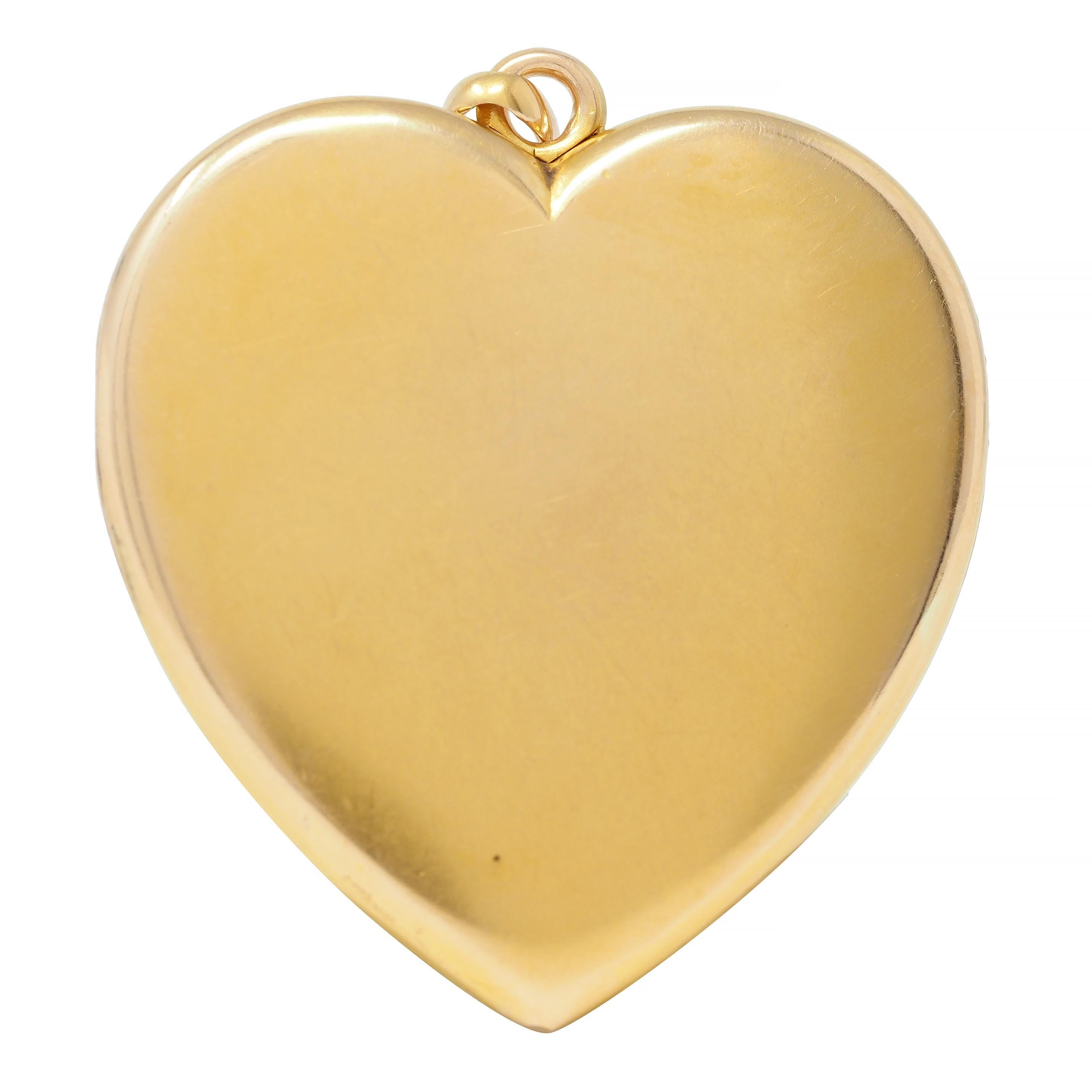 antique diamond heart pendant
