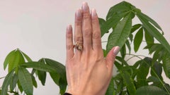 Victorian Diamond 14k Rose Gold Twin Snake Ring