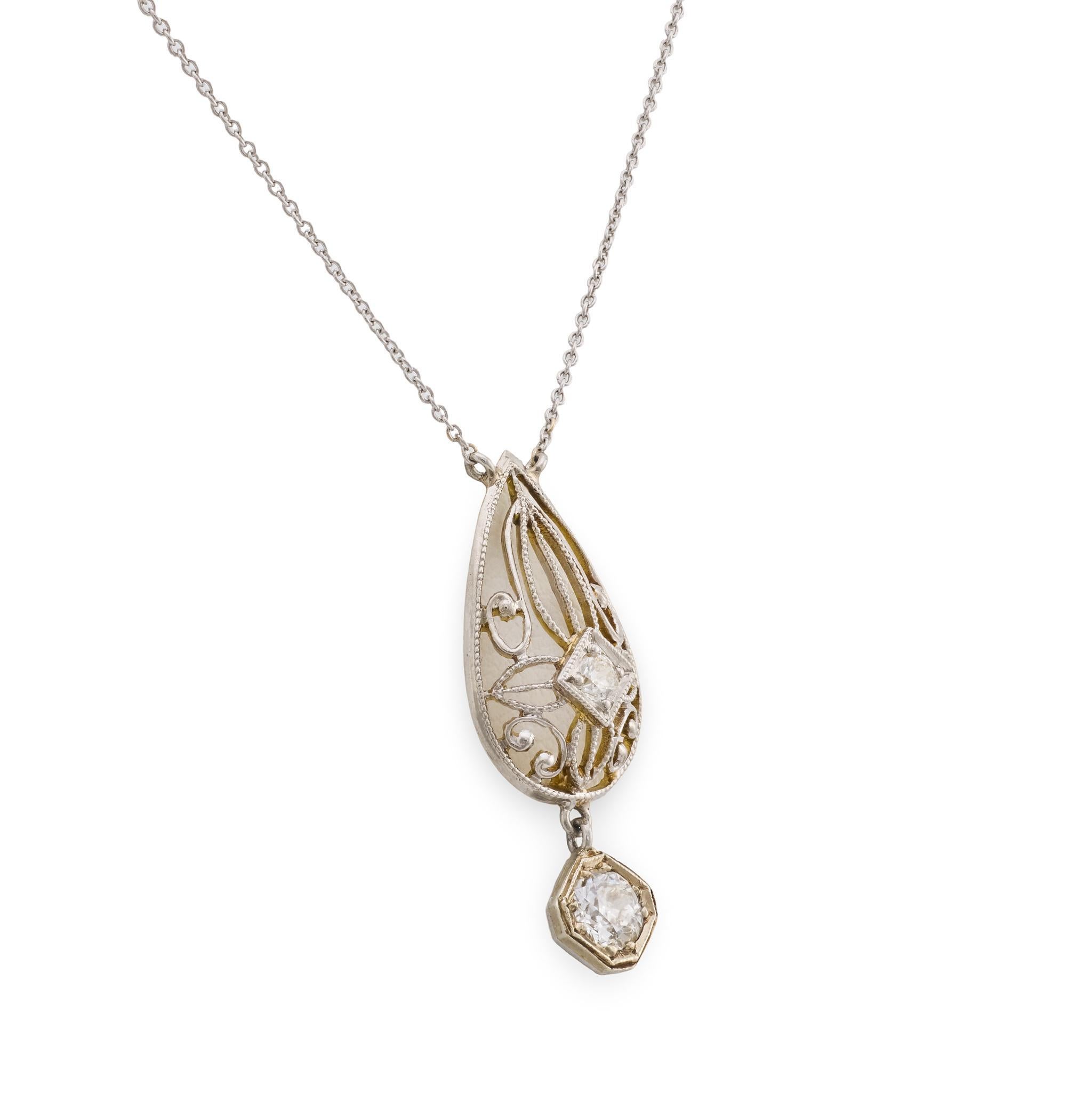 Victorien Collier victorien en or jaune 14k avec diamants en vente