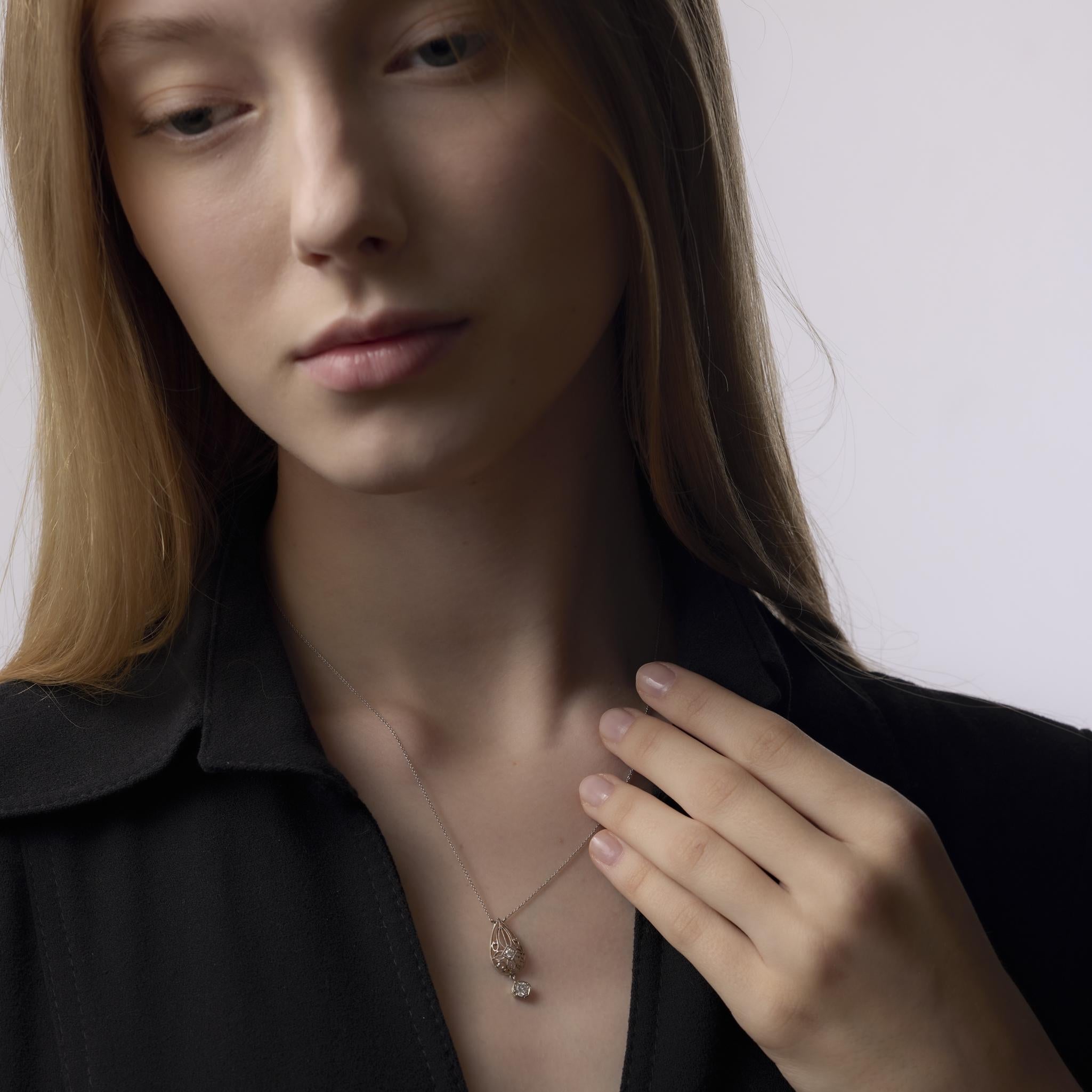 Taille vieille Europe Collier victorien en or jaune 14k avec diamants en vente