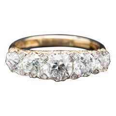 Victorian Diamond 2.18ct Half Hoop Ring Circa 1895