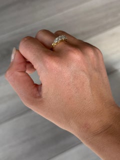 Victorian Diamond and 18 Carat Gold Five-Stone Band Ring