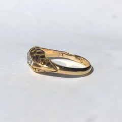 Victorian Diamond and 18 Carat Gold Five-Stone Ring