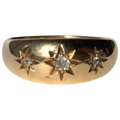 Victorian Diamond and 18 Carat Gold Gypsy Ring