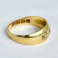 Victorian Diamond and 18 Carat Gold Star Setting Ring