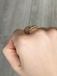 Victorian Diamond and 18 Carat Gold Three-Stone Ring