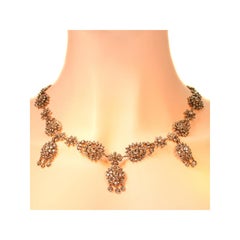 A Superb Victorian Diamond and 18 Karat Rose Gold Necklace, 1850s