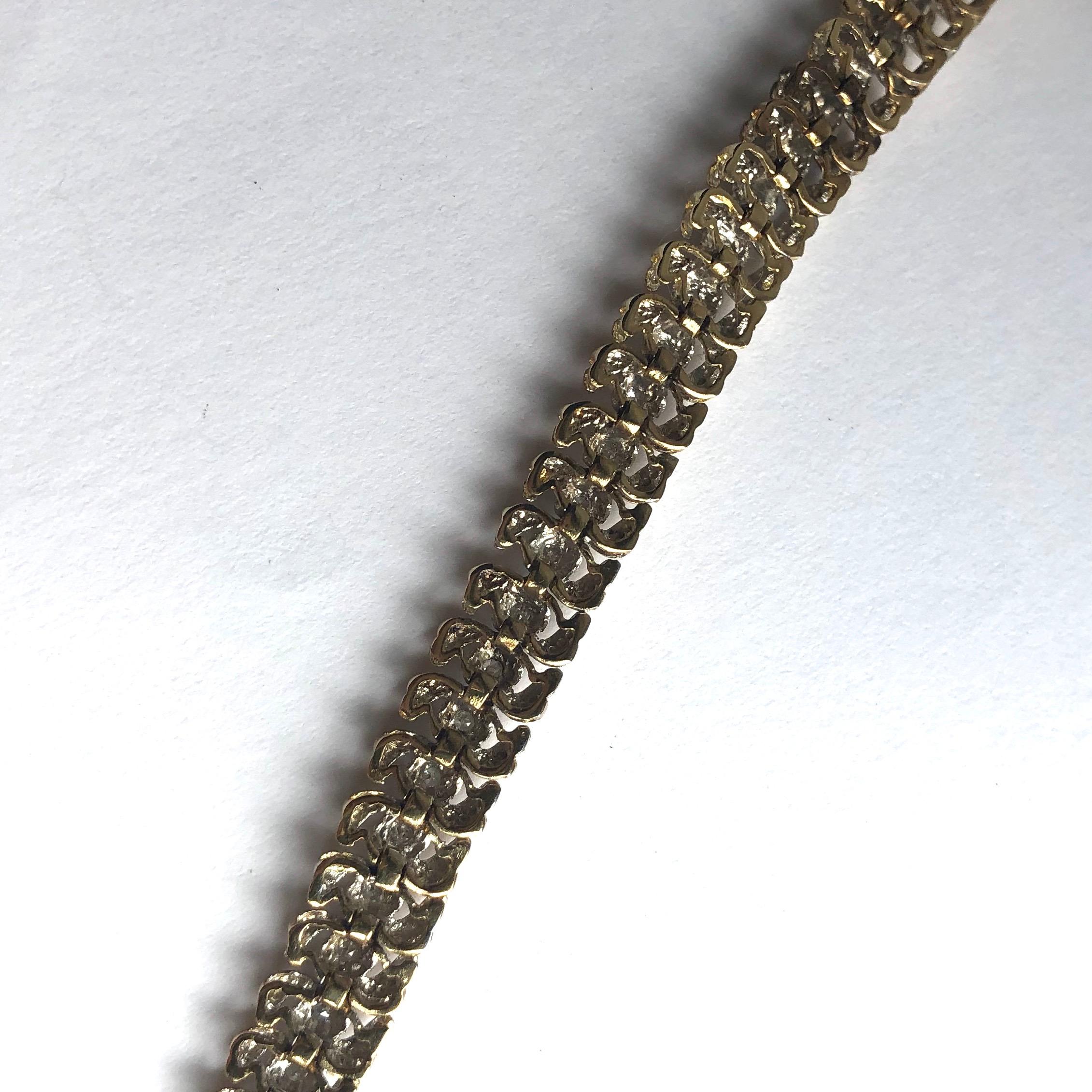Victorian Diamond and 9 Carat Gold Collar Necklace In Good Condition In Chipping Campden, GB