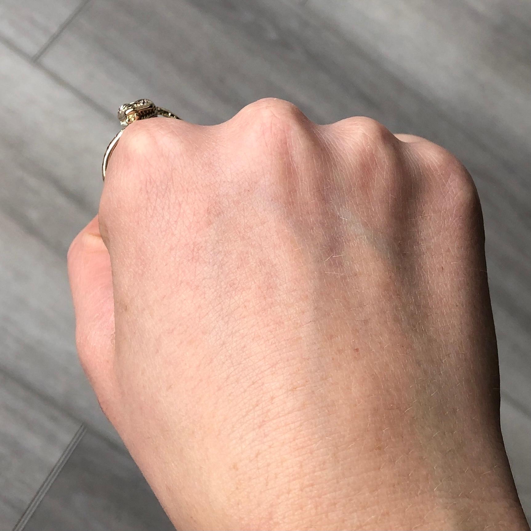 Women's Victorian Diamond and 9 Carat Gold Snake Ring