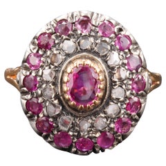 Victorian Diamond and Certified No-Heat Burma Pink Sapphire Ring