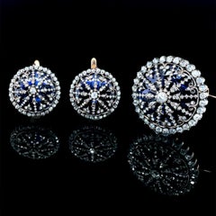 Victorian Diamond and Glass Demi Parure, ca. 1880s