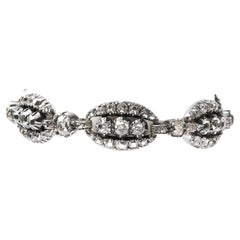 Victorianisches viktorianisches Diamant- und Silberarmband auf Gold, 10,50ct, um 1870