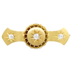 Victorian Diamond and Yellow Gold Brooch