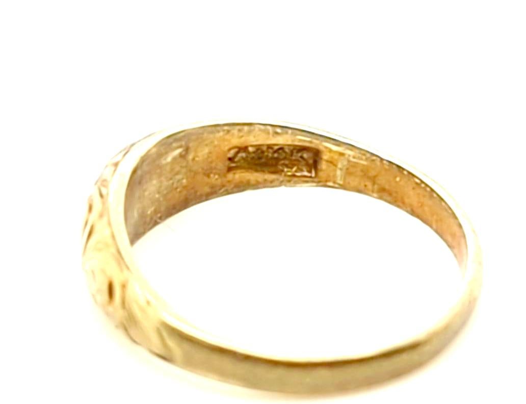 Victorian Diamond Baby Ring 14K Yellow Gold Antique Original 1890's Allsopp Bros In Excellent Condition For Sale In Dearborn, MI