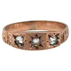 Victorian Diamond Baby Ring Old Cut 14K Yellow Gold Antique Original 1870's