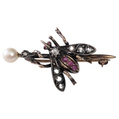 Victorian Diamond Bee Brooch