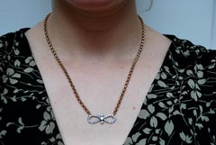 Victorian diamond bow necklace